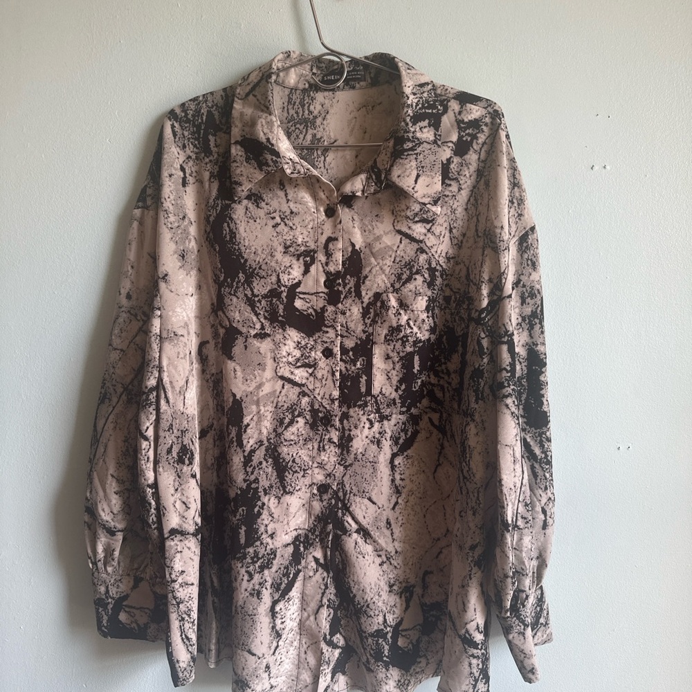 SHEIN Black and White Patterned Shirt